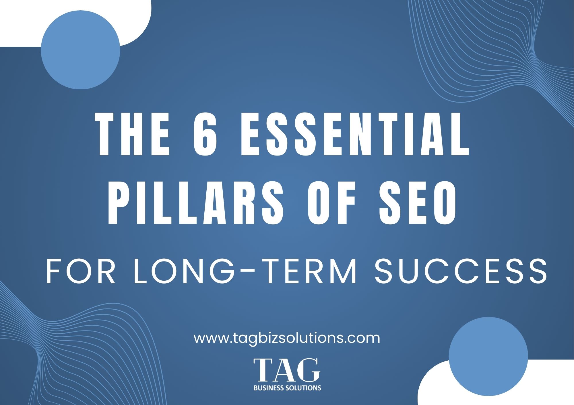 Illustration of the 6 essential pillars of SEO